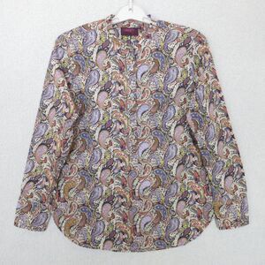 JCrew Liberty Art Fabrics Blouse Womens 4 Paisley Long Sleeve Cotton Print